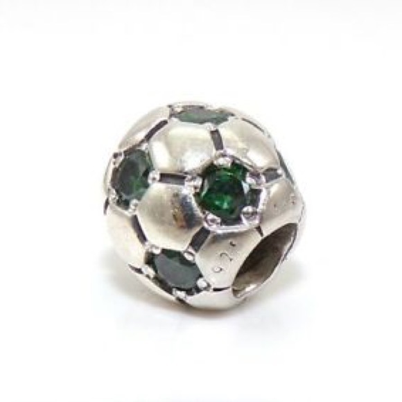 Pandora Jewelry Pandora Soccer Ball Charm W Green Gemstones Poshmark